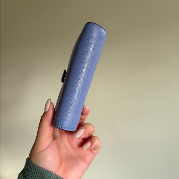 Kate Spade Madison Colorblock Medium Compact Bifold Wallet In Evening Blue Iris - Picture 7 of 10